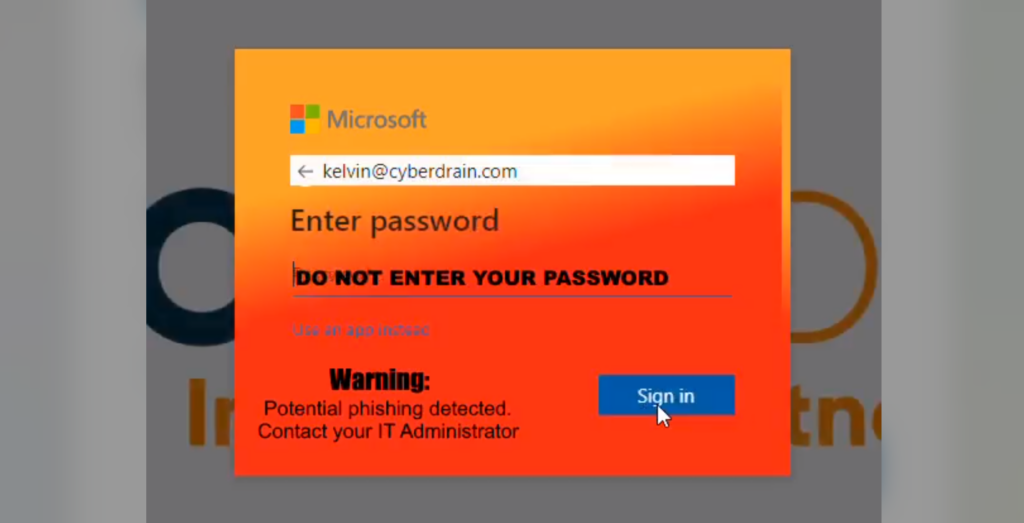 Anti-phishing CSS login page