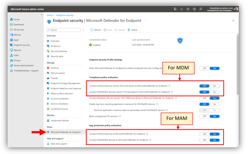 Set up Microsoft Defender for Endpoint connection to Intune